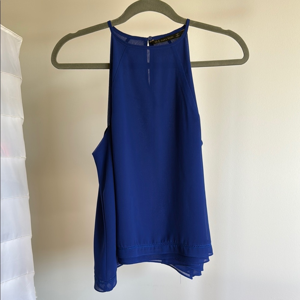 Zara | Blue Sleeveless Top